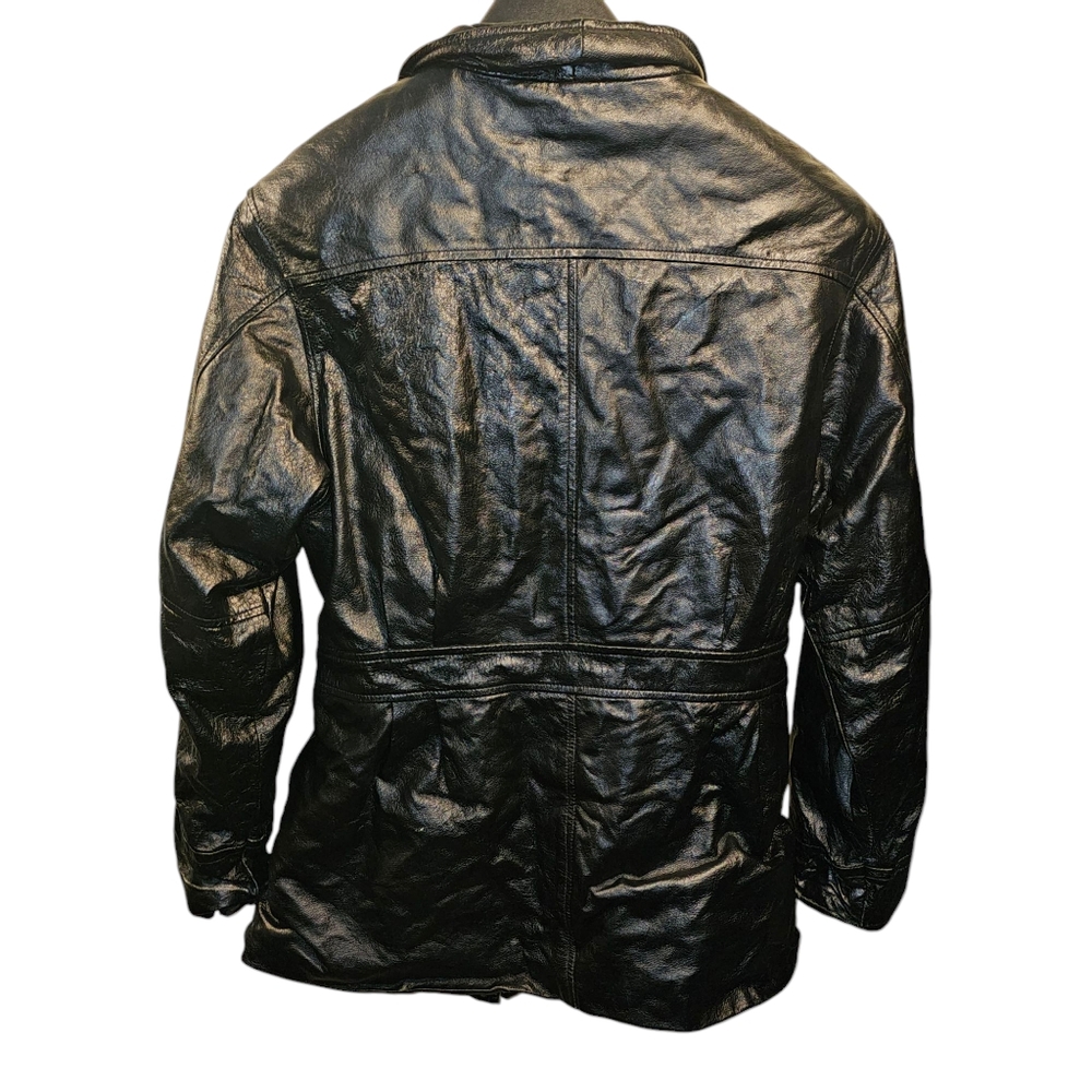 Fitz- Wright Sz. Xlarge Black Leather Jacket - image 2